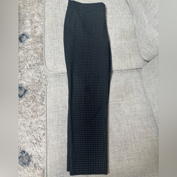 TALBOTS CHATHAM ANKLE PANT TROUSERS BLACK GRAY HOUNDSTOOTH PRINT SZ 16 - Picture 3 of 8